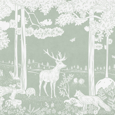 Monochrome Forest - Green, Kikki Belle