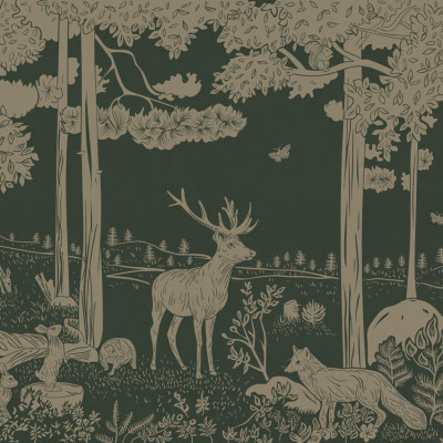 Monochrome Forest - Green Vintage, Kikki Belle