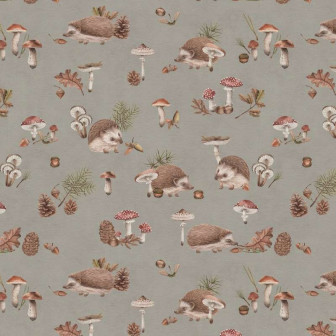 Tapet cu arici și ciupercuțe pentru camera copiilor