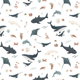 Tapet cu motive marine pentru camera copiilor