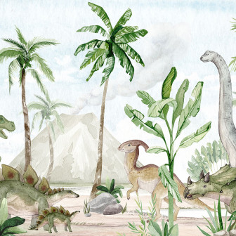 Tapet cu Dinozauri pentru Camera Copiilor