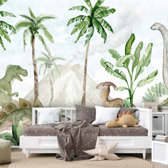 Tapet cu Dinozauri pentru Camera Copiilor