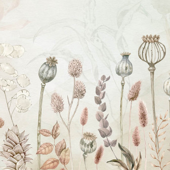 Tapet floral personalizat cu motive de toamnă