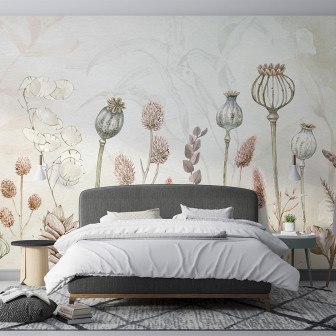 Tapet floral personalizat cu motive de toamnă