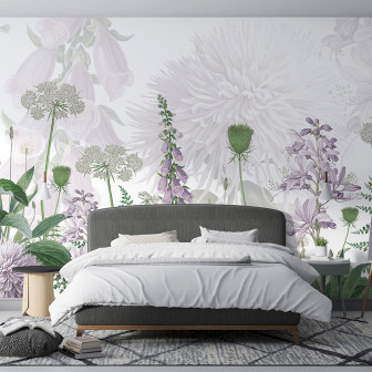 Tapet personalizat cu flori Foxglove Flowers